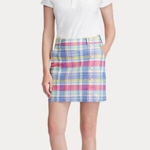 Ralph Lauren Polo Golf Skort Madras Plaid